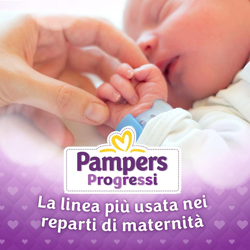 Pampers Progressi & Fit Prime Midi-blöjor, kortformat, 162 blöjor, storlek 3 (4-9 kg), onlinemedlemskap på gymmet i 1 månad som gåva