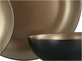 CreaTable, 23598, GLAMOR-serien - guld, 16-delat servisset, porslinskombinationsservice, diskmaskin och mikrovågssäker, kvalitetstillverkning