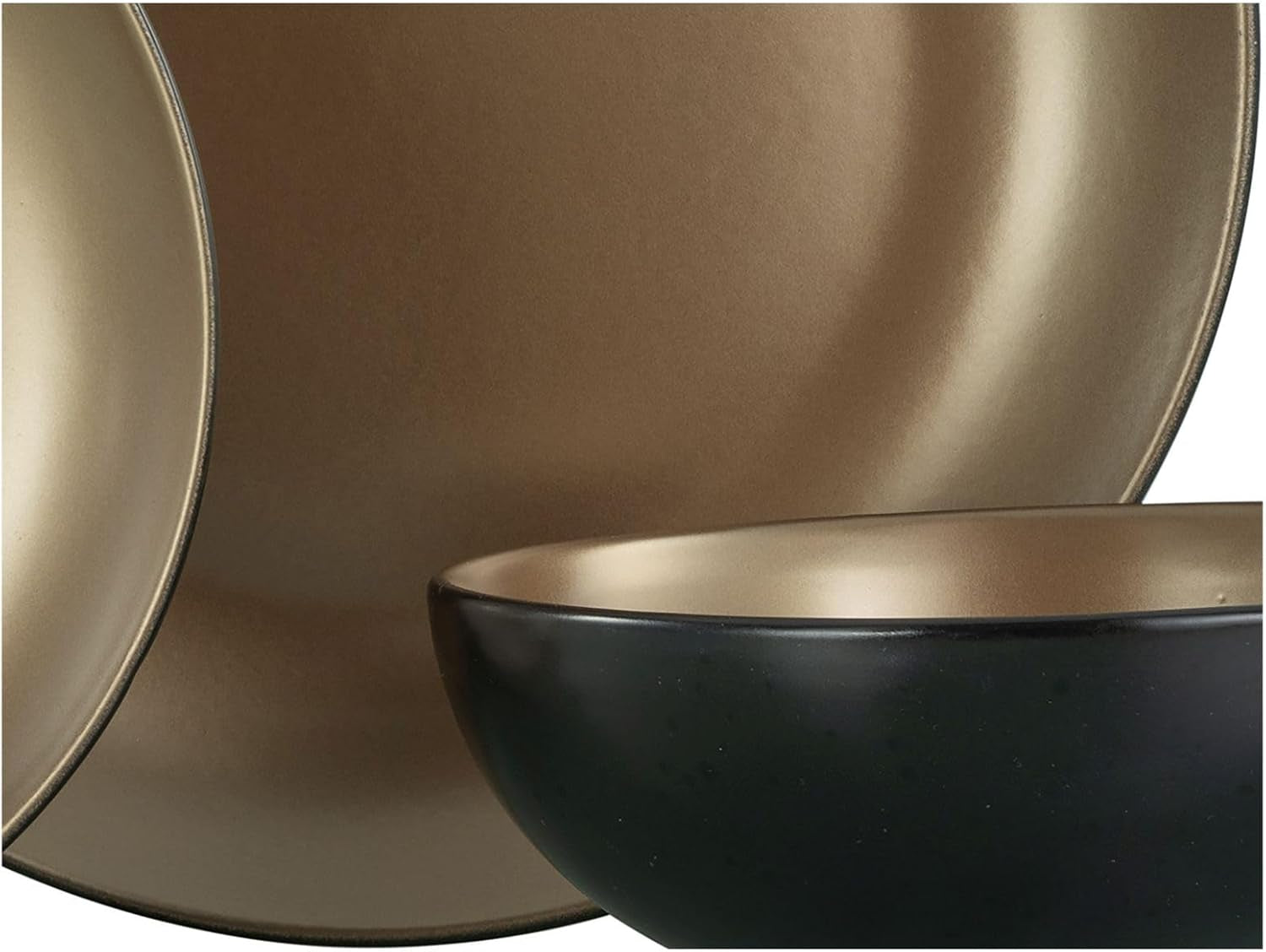CreaTable, 23598, GLAMOR-serien - guld, 16-delat servisset, porslinskombinationsservice, diskmaskin och mikrovågssäker, kvalitetstillverkning