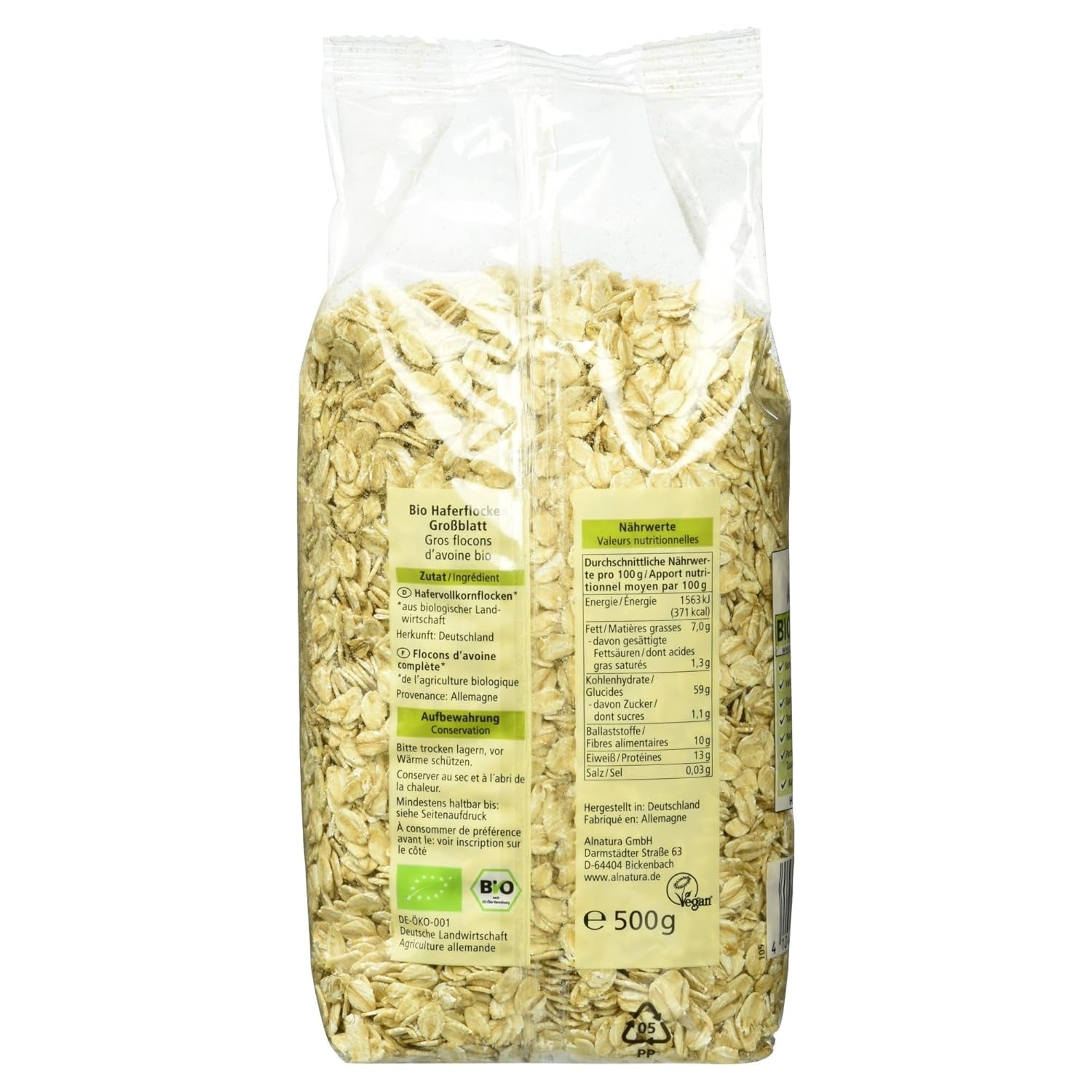 Stor ekologisk havregryn, 500g