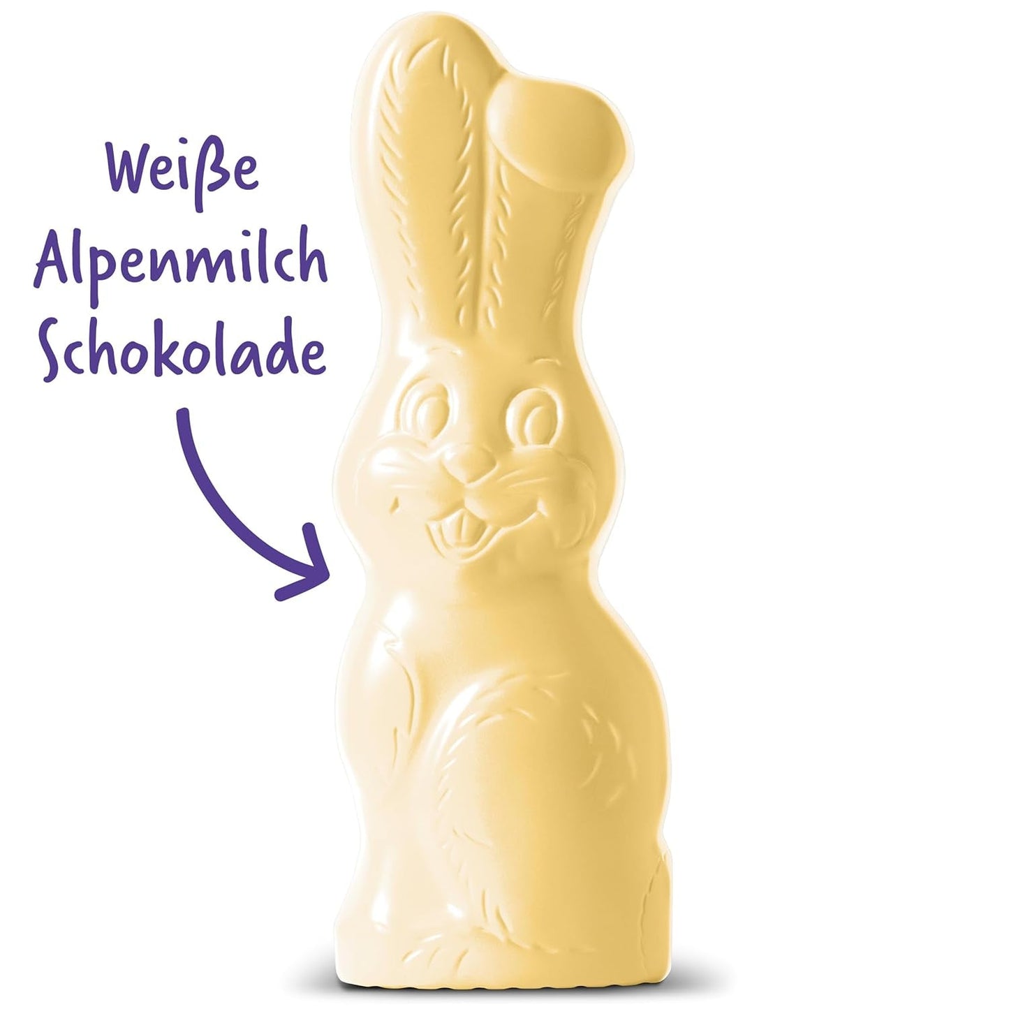 Milka Smiling Bunny White - Påskchoklad gjord av vit choklad i form av en kanin - 14 x 90g