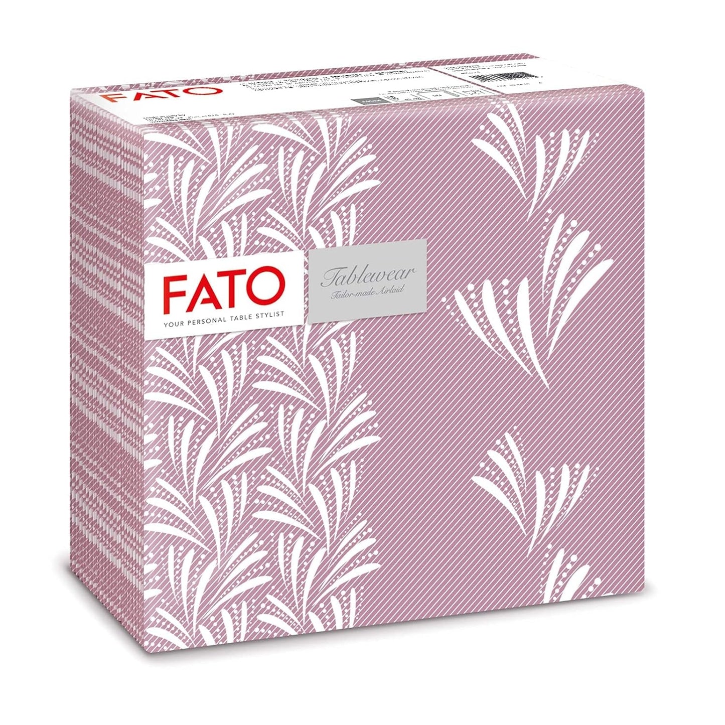 Fato - Torra pappersservetter, airlaid, textileffekt, paket med 50 servetter, 40X40 vikta i 4-format, Tropicana Decor