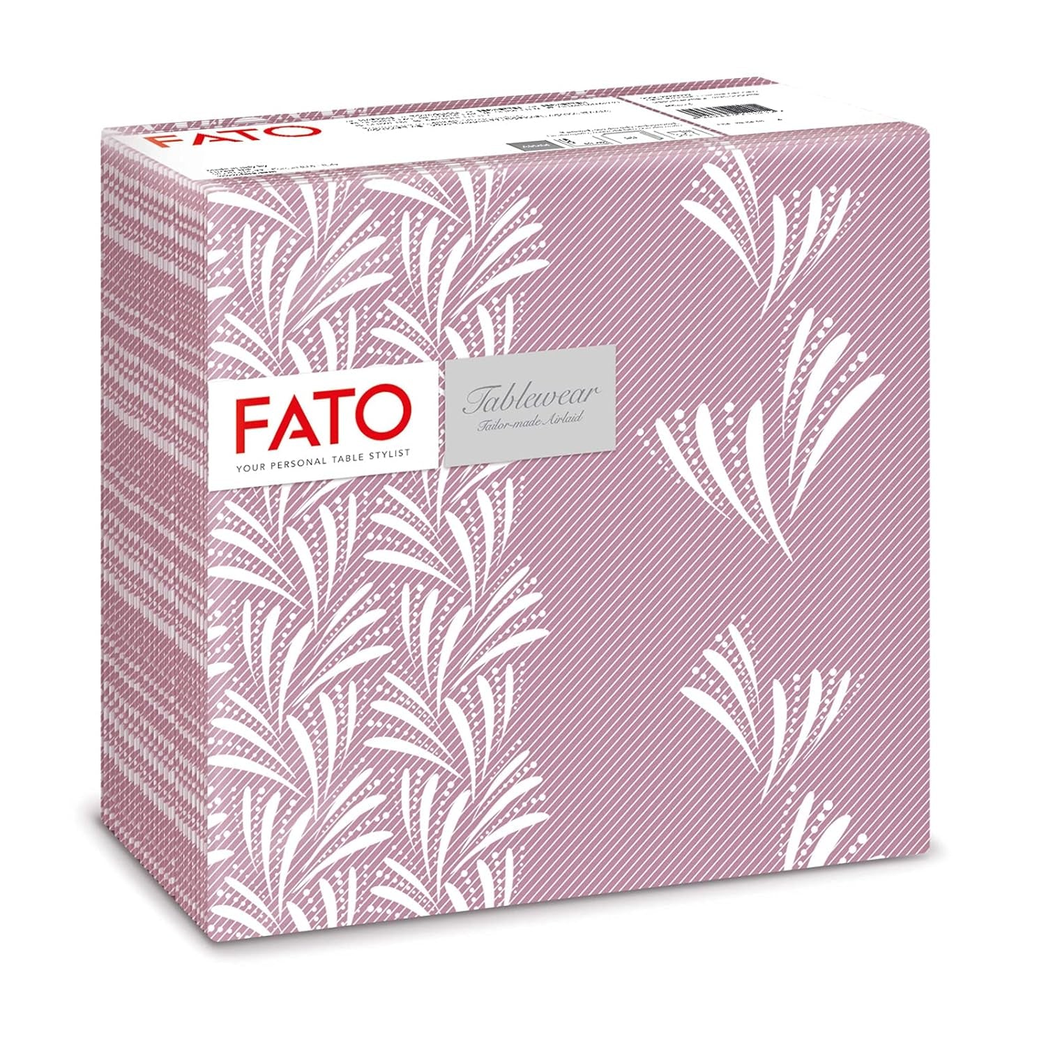 Fato - Torra pappersservetter, airlaid, textileffekt, paket med 50 servetter, 40X40 vikta i 4-format, Tropicana Decor