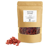 ERBOTECH Gojibär 200 g, gojibär med högt vitamininnehåll, torkad frukt utan socker och svavel, naturlig och energirik supermat, Tillverkad i Italien Dehydrerade produkter Naty Shop 500 G