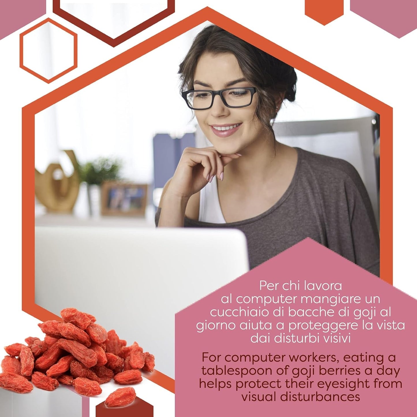 ERBOTECH Gojibär 200 g, gojibär med högt vitamininnehåll, torkad frukt utan socker och svavel, naturlig superfood och rik på energi, Tillverkad i Italien Dehydrerade produkter Naty Shop