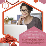 ERBOTECH Gojibär 200 g, gojibär med högt vitamininnehåll, torkad frukt utan socker och svavel, naturlig superfood och rik på energi, Tillverkad i Italien Dehydrerade produkter Naty Shop