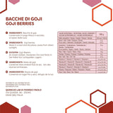 ERBOTECH Gojibär 200 g, gojibär med högt vitamininnehåll, torkad frukt utan socker och svavel, naturlig superfood och rik på energi, Tillverkad i Italien Dehydrerade produkter Naty Shop