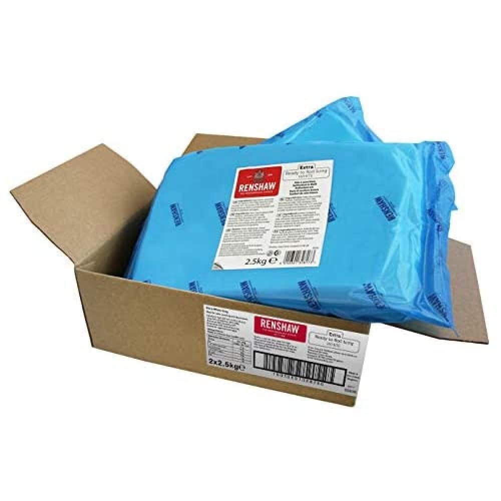 Extra Fondant Vit 5 kg - Extra elastisk fondant med vaniljsmak, perfekt för att täcka kakor - Vit - 5 kg Sugarpasta Naty Shop Standardtitel