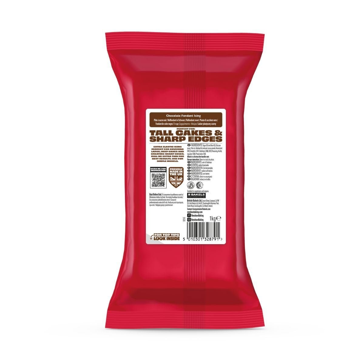 Extra Fondant Chokladbrun 1 kg - Extra elastisk fondant med vaniljsmak, perfekt för att täcka tårtor - Chokladbrun - 1 kg Sockerpasta Naty Shop