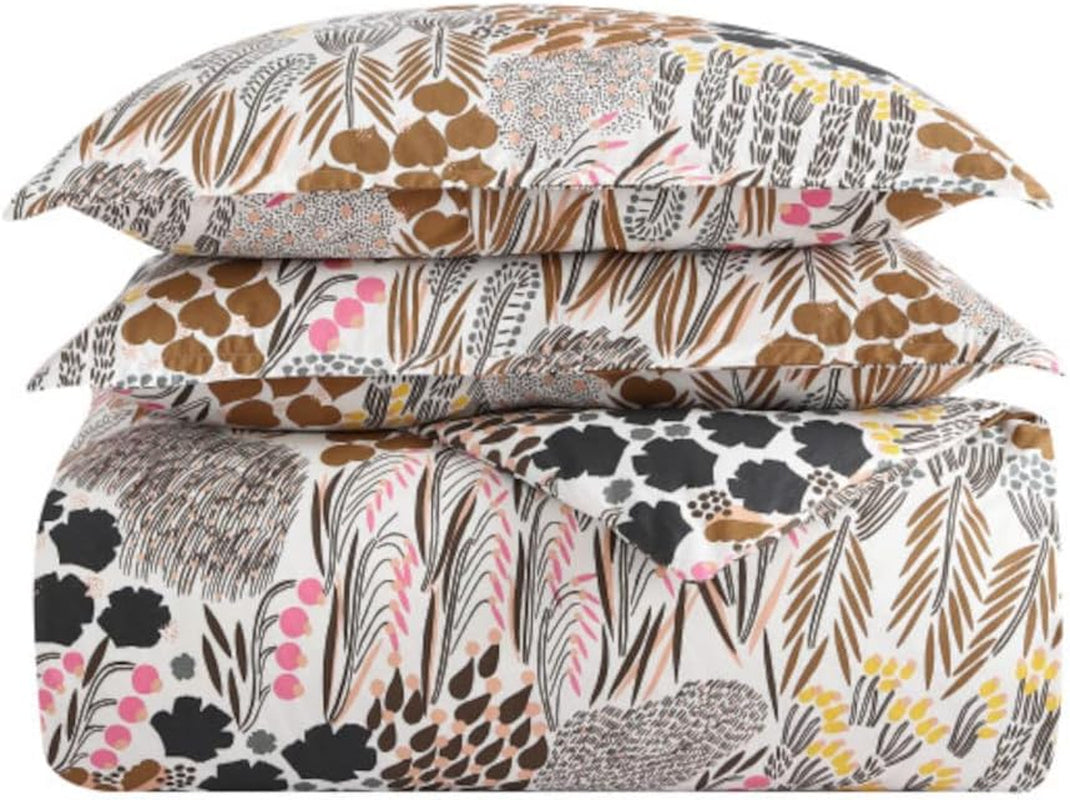 MARIMEKKO Queen Sängkläder Set, Bomull Percale Sängkläder med matchande örngott, Heminredning året runt (Pieni Letto, Flerfärgad, Queen size-säng) Naty Shop Täcken och täcken