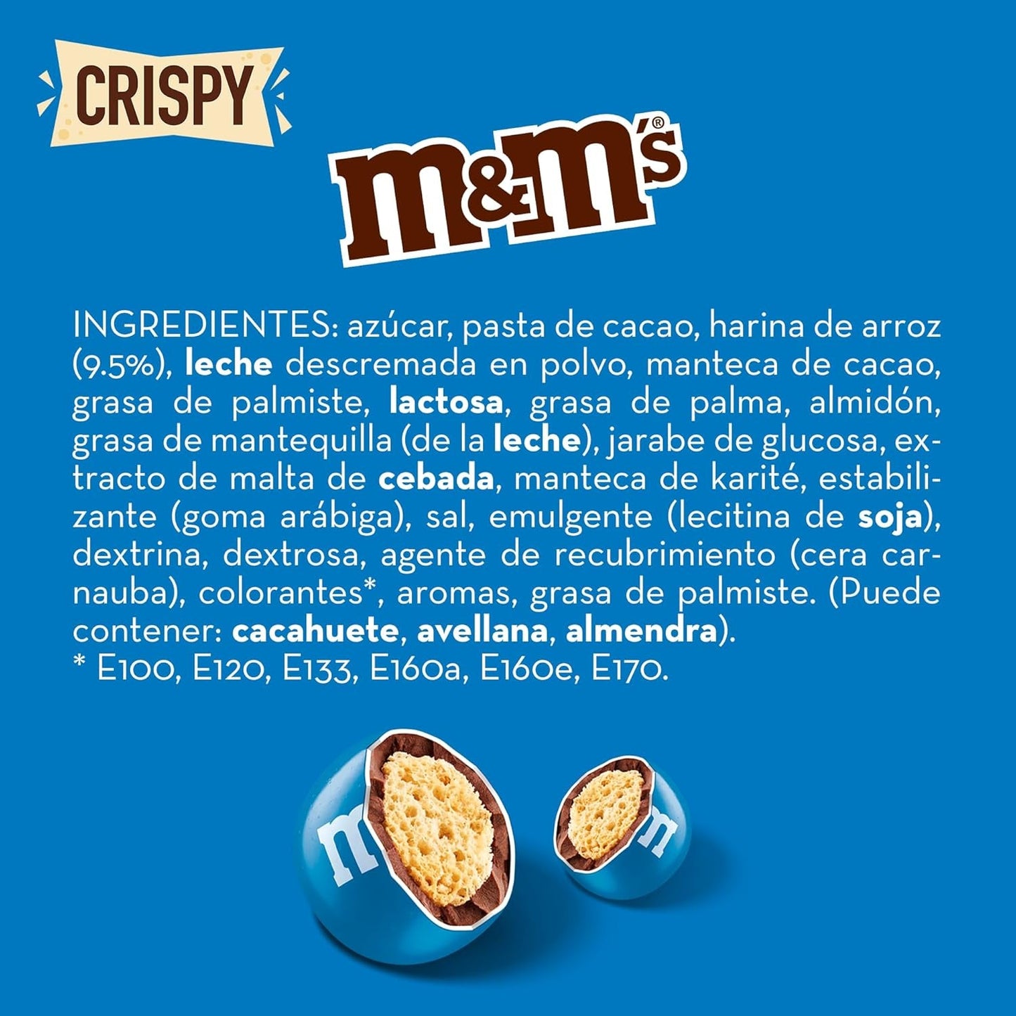 M&M'S Crispy, Chocolate Crispy Linser och Crispy Center, Choklad, 1 förpackning (1 x 340 g) (förpackning med 2)