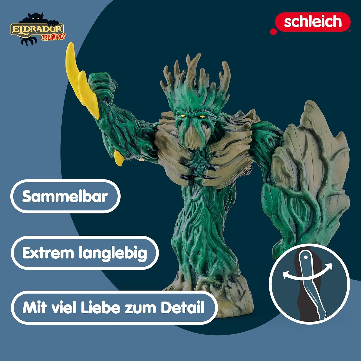 Schleich ELDRADOR VARELSER | Jungle Ruler 70151 | ELDRADOR Schleich monsterlekfigur med roterbart huvud och rörliga armar | Bra present till barn | Från 7 år | 14 X 7 X 114 Cm Actionfigurer Naty Shop