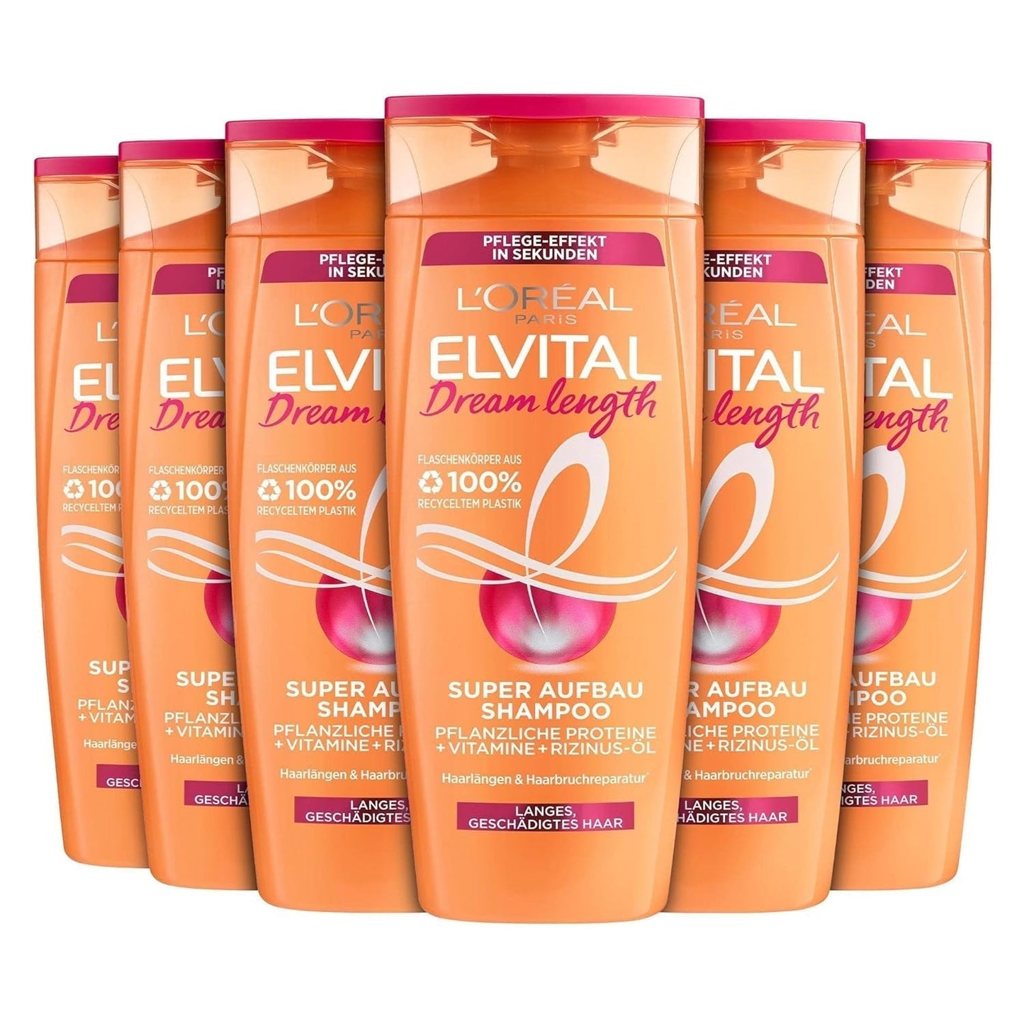 L'Oréal Paris Elvital Dream Length Super Building Schampo, för drömmande långt hår Dusch och bad L'Oréal 6 x 300 ml Doftfritt