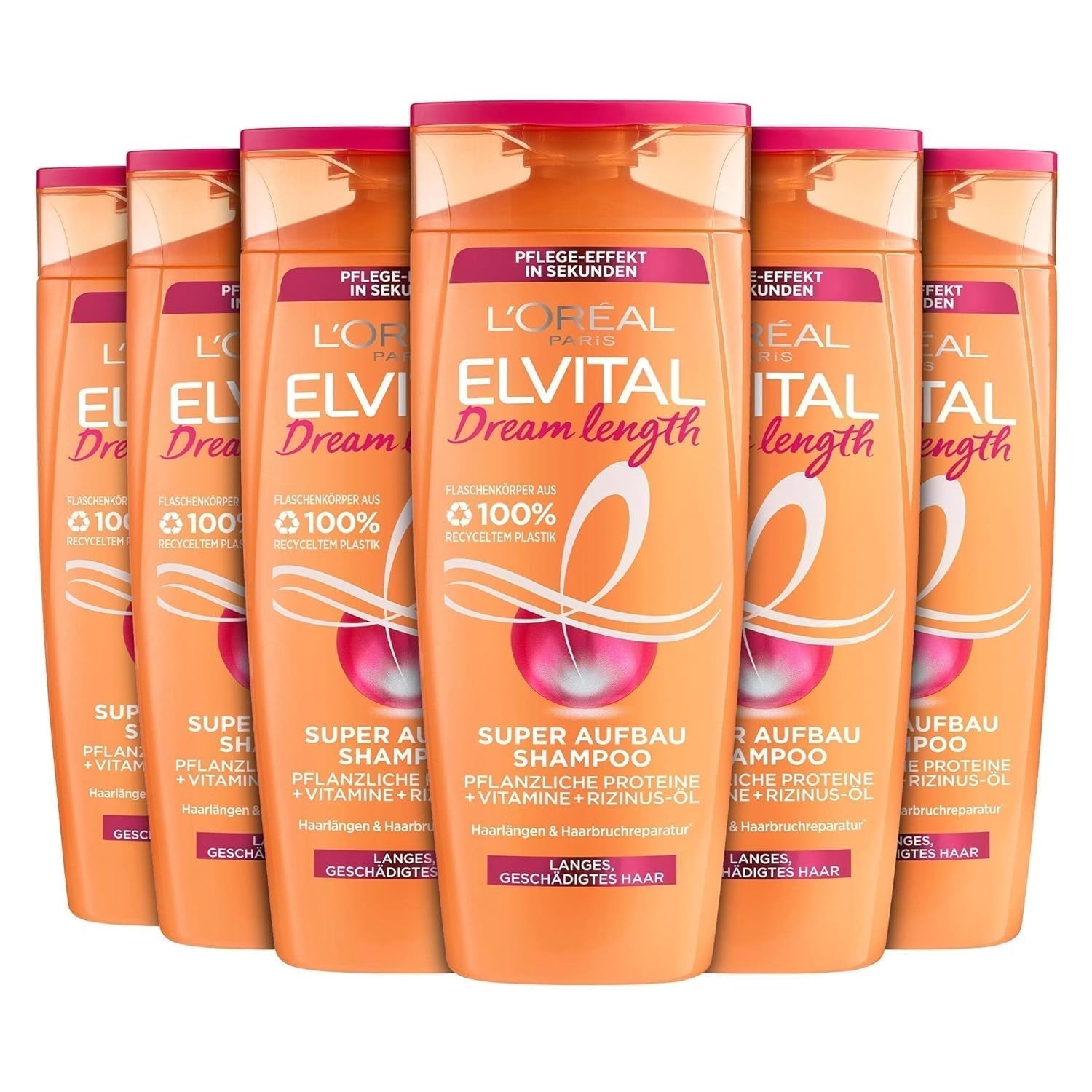 L'Oréal Paris Elvital Dream Length Super Building Schampo, för drömmande långt hår Dusch och bad L'Oréal 6 x 300 ml Doftfritt