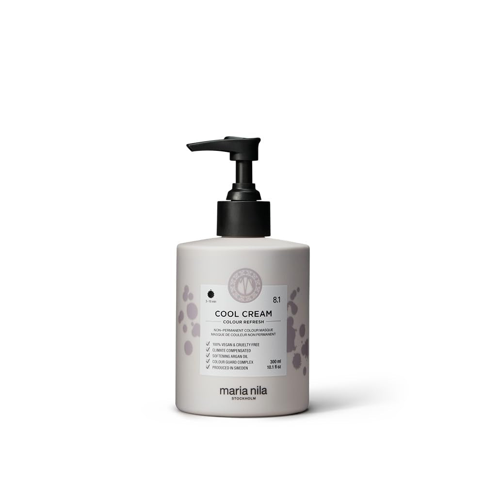 Maria Nila Colour Refresh 300 ml - En närande färgbomb som innehåller tillfälliga färgpigment som snabbt fräschar upp hårfärgen. 100% Vegan. Inga sulfater och inga parabener. Hårfärgning Naty Shop Cold cream