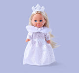 Simba Evi Princess of Love's Dreams, lekdocka i en drömmande vinterklänning med pälskant och glitterelement, 12 cm, 3 år och uppåt