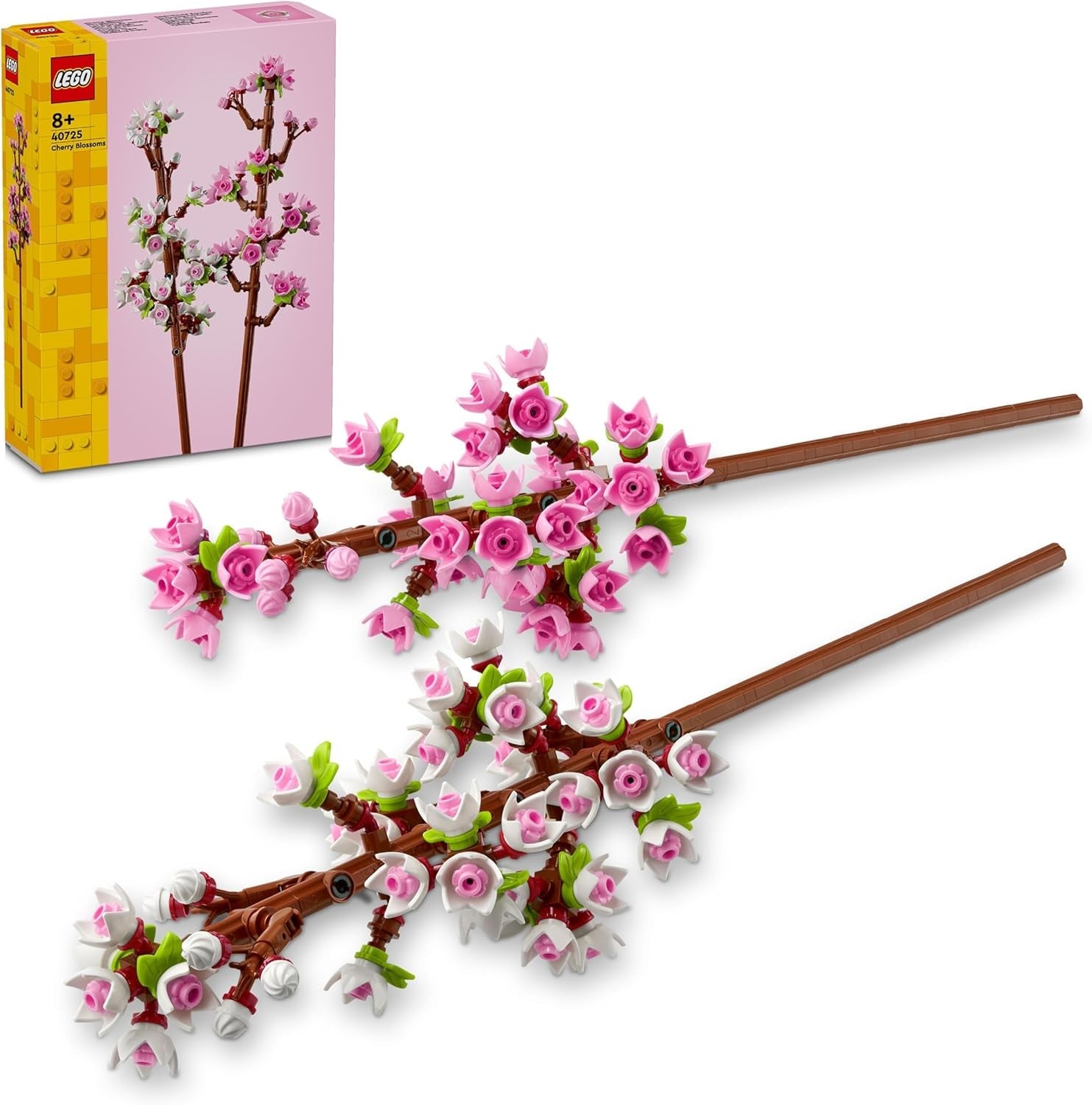 LEGO Botanicals Cherry Blossoms - Konstgjorda blommor att bygga - Skrivbordsdekorationer för barn - Blombukett för visning - Present för kvinnor och män från 8 år - Botany Collection 40725 Byggset Besuche den LEGO-Store Cherry blossoms