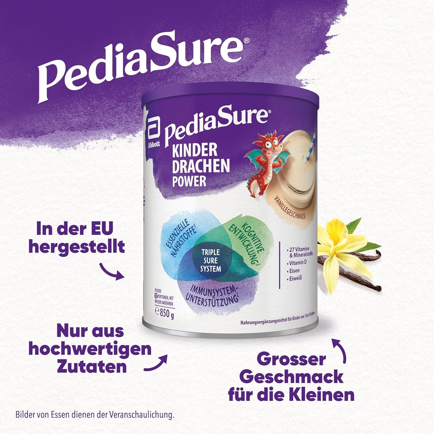 Pediasure Dragon's Power, Kosttillskott för barn från 1 år, 27 vitaminer och mineraler Naty Shop