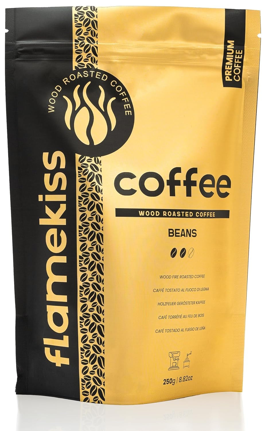 Kaffebönor 250g – Högkvalitativa Arabica och Robusta espressobönor, handrostade i trä, för den fylliga och aromatiska smaken av kaffebönor