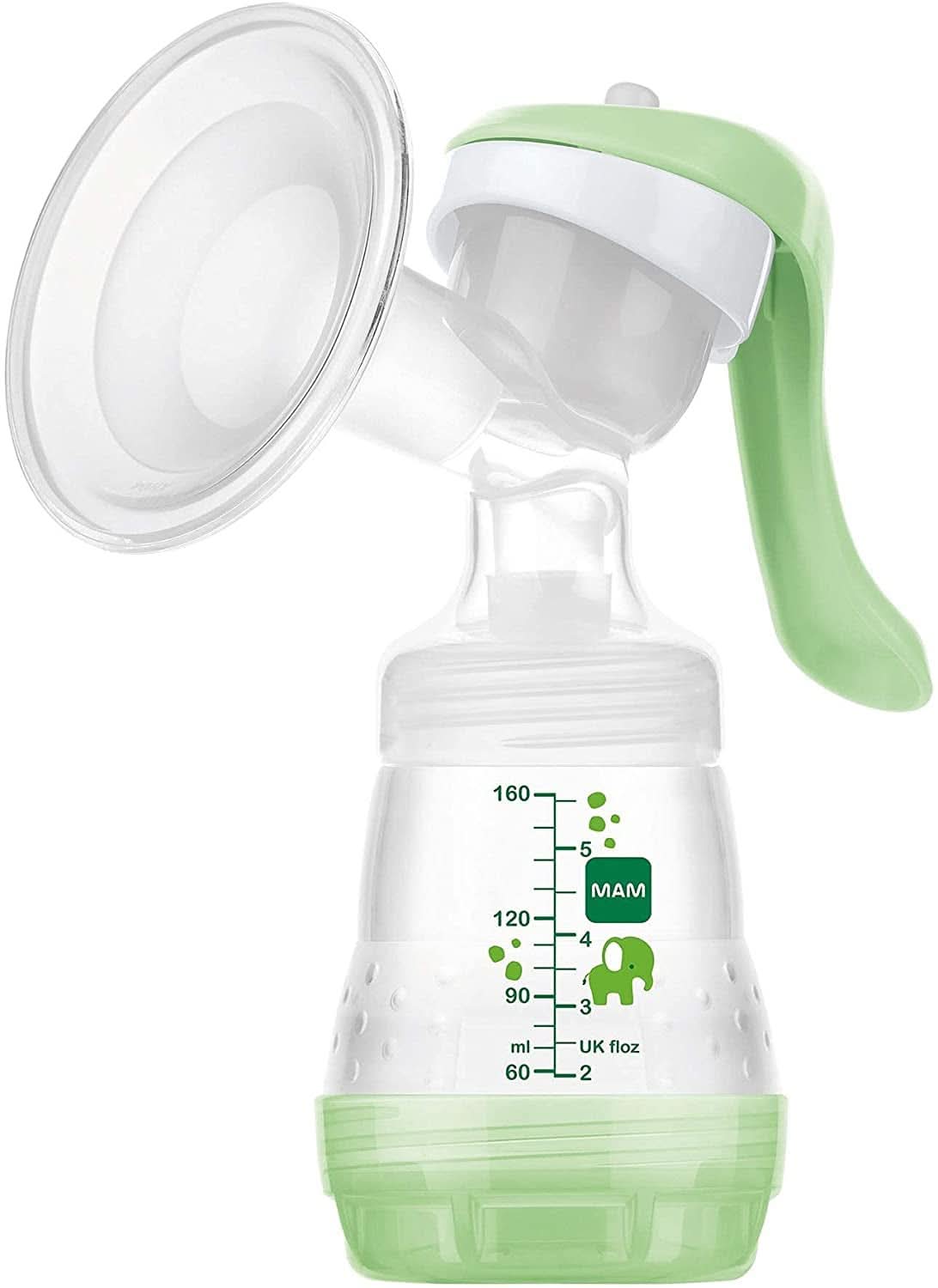 MAM handbröstpump - bekväm och kompakt bröstpump för bröstmjölk som innehåller 1 anti-kolikflaska MAM Easy Start Tillbehör Mat och amning Bebe Naty Shop Kompakt handbröstpump