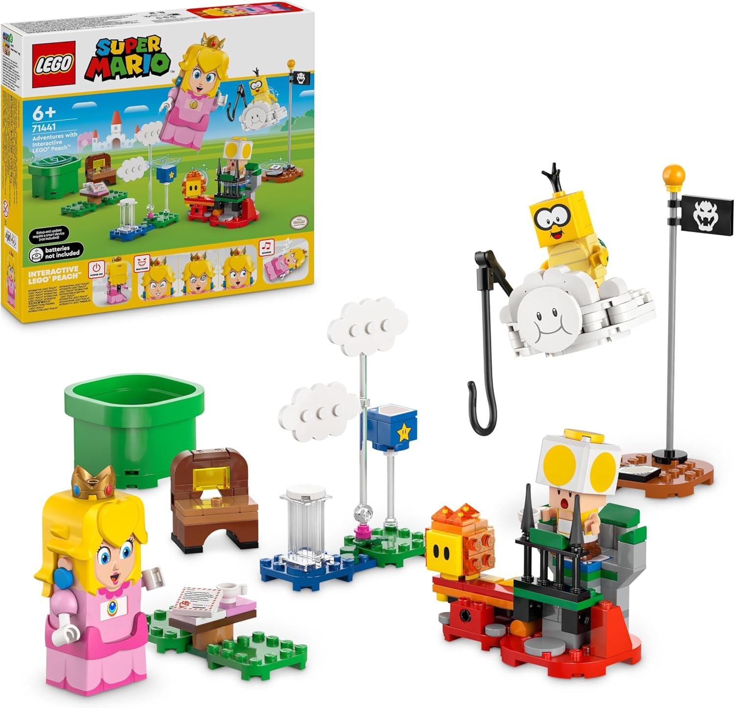 LEGO Super Mario Adventures med interaktiv persika, lekset för barn med gul padda, Nintendo-present för pojkar, flickor och alla spelare från 6 år 71441 Byggset Besuche den LEGO-Store Standardtitel