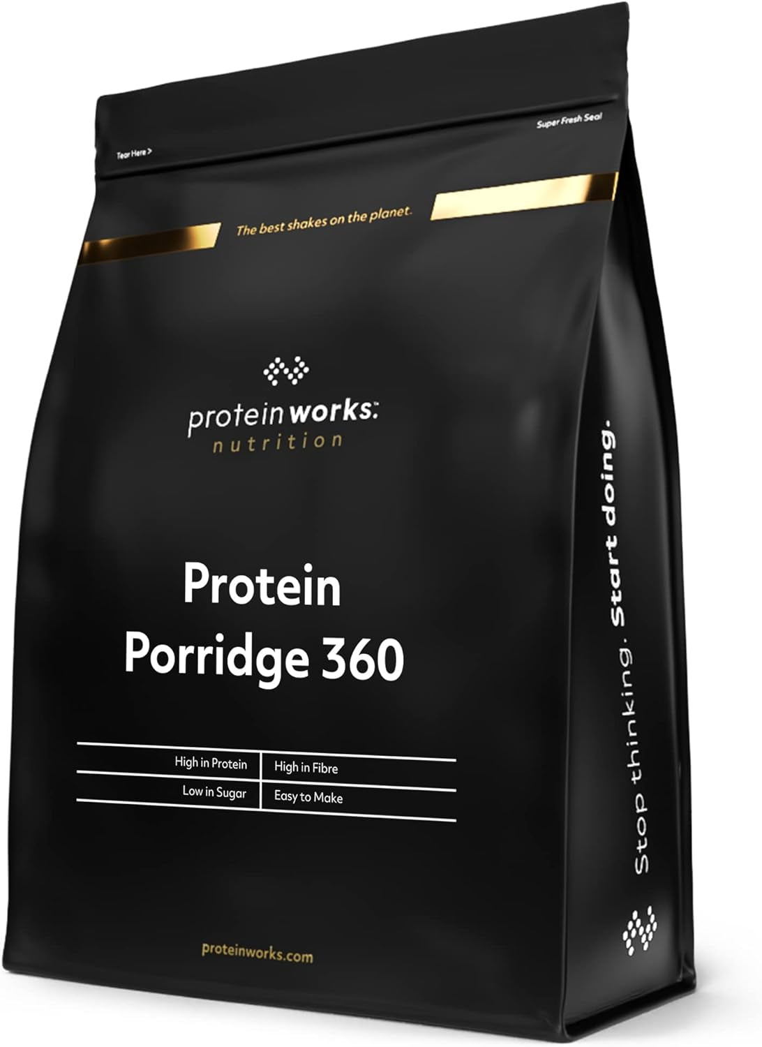Protein Works - Protein Porridge 360 | Myt Ytterligare vitaminer och mineraler | Proteinreiches Frühstück | Kalorienarme Haferflocken | 13 portioner | Natürlich | 1 kg spannmål Naty Shop