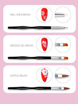 Nail Art Pinsel Set, 10st Nageldesign Malerei Pinsel, Professionelle Nail Art Design Pinsel, Nail Fine Liner Pinsel, Schwarz