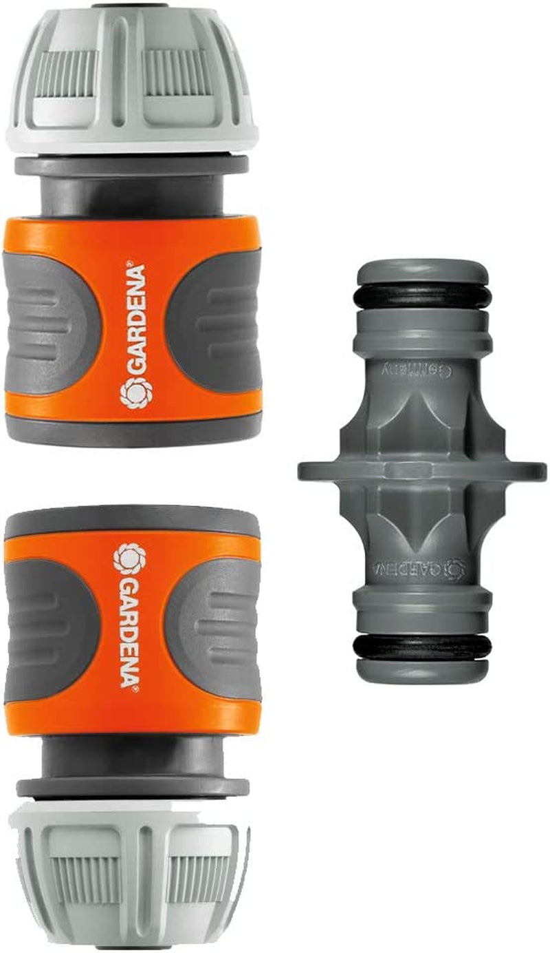 Gardena kopplingssats: Slangkoppling för 13 mm (1/2 tum) och 15 mm (5/8 tum) förlängning, även under högt vattentryck, enkel montering (18283-20)