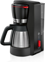 Bosch MyMoment TKA6M273 Filter Espressomaskin, 1L termokanna, 8-12 koppar, Anti-droppsystem, Roterande filterhållare, Avkalkningsprogram, Avtagbar vattentank, 1200 Watt, Mattsvart