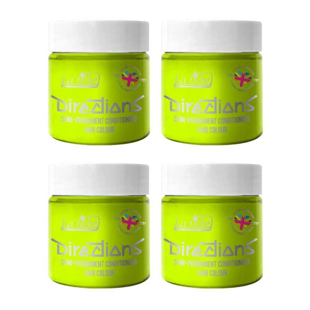 Instruktioner semi-permanent hårfärg 100 ml box 4-pack (Pillarbox Red) Hårfärgning Naty Shop Fluorescent Lime 100 Ml (pack om 4)