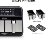 Kenwood Khealthy Twin Airfryer, 8L (2X4L), dubbelkammare, 8 program, Dual Cook & Sync Finish-funktion, pekskärm Vitvaror Naty Shop