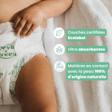 - Gesunde und ekologischen Diadeln Größe 6 (+16 kg), 1-Monatspackung (72 Pants) — saugfähig, auslaufsicher und frei von unerwünschten Inhaltsstoffen (Förpackningen kan variera)