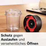 Bosch Standmixer Vitapower Serie 4 MMB6177S, Edelstahl-Klingen Tillverkad i Tyskland, 1,5L Thermosafe Glasbehälter, 0,6L To-Go-Flasche, Stopfer, Universalzerkleinerer, 30 000 U/Min, 1200 W, Silver Kitchen Naty Shop