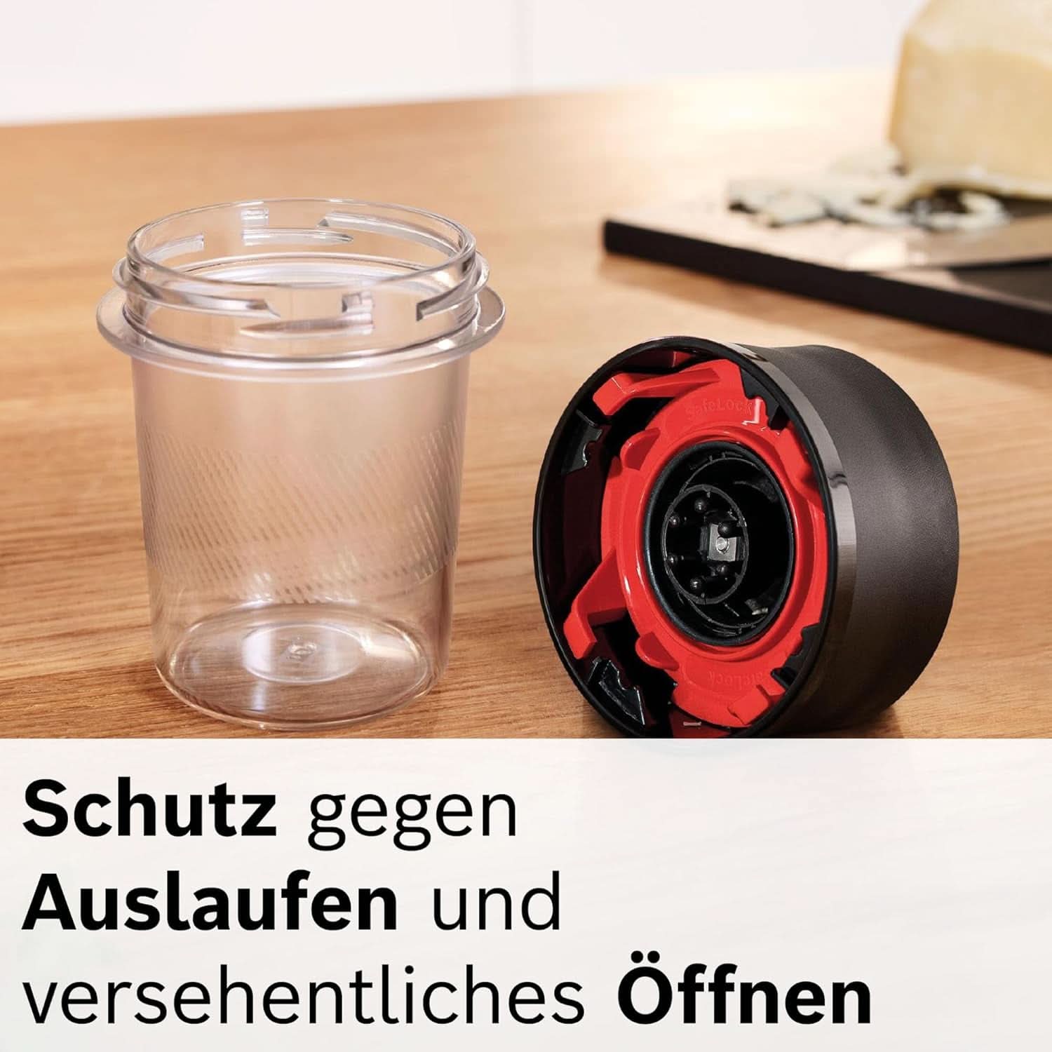 Bosch Standmixer Vitapower Serie 4 MMB6177S, Edelstahl-Klingen Tillverkad i Tyskland, 1,5L Thermosafe Glasbehälter, 0,6L To-Go-Flasche, Stopfer, Universalzerkleinerer, 30 000 U/Min, 1200 W, Silver Kitchen Naty Shop