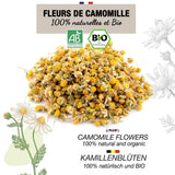 ORIGEENS Ekologiskt kamomillblommate från Europa, 100 g | Lösbladste, ekologiskt te för sömn och matsmältning | Tysk kamomill | Certifierad och förpackad i Tyskland