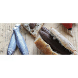 Chokladsardiner - konserverade - fem chokladfiskar | Rolig chokladpresent | Choklad fisk | Fiskfigurer | Ingen alkohol