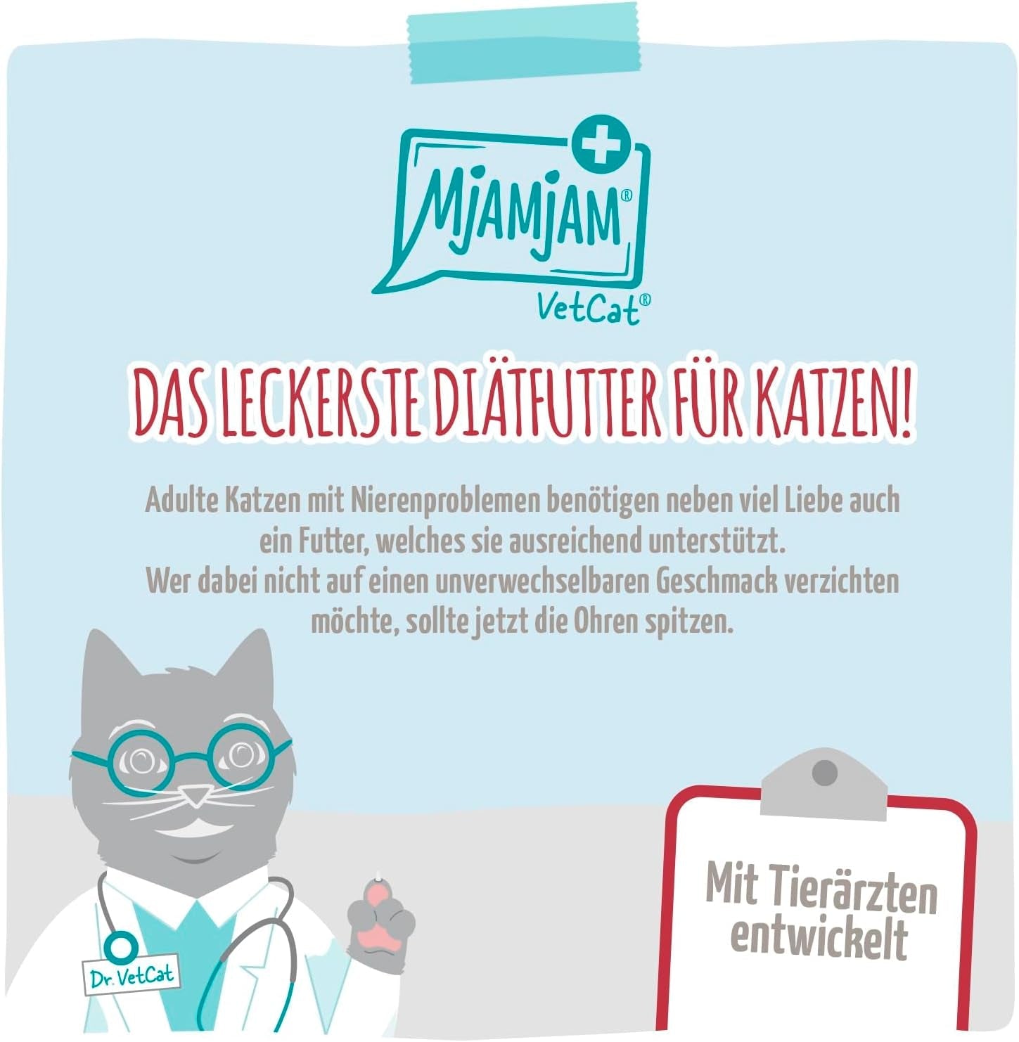 MjAMjAM VetCat - Premium våt kattmat - Diet - Njure - Kyckling, 6-pack (6 x 200g), spannmålsfri