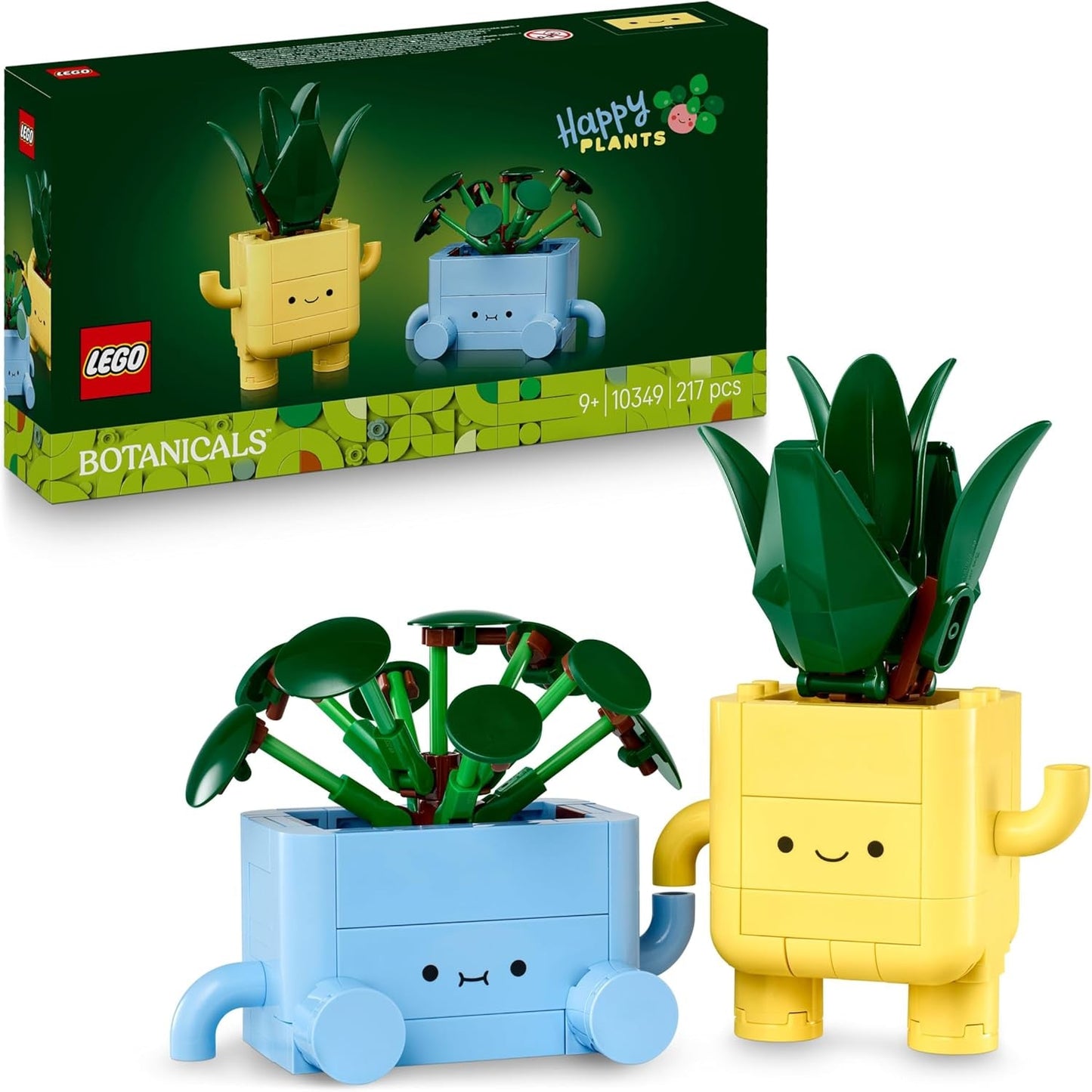 LEGO Botanicals Happy Plants - DIY-set för barn med 2 konstgjorda blommor och 2 färgglada blomkrukor med tecknade ansikten - Presentidé för flickor från 9 år - 10349 Byggset Besuche den LEGO-Store Standardtitel