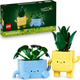 LEGO Botanicals Happy Plants - DIY-set för barn med 2 konstgjorda blommor och 2 färgglada blomkrukor med tecknade ansikten - Presentidé för flickor från 9 år - 10349 Byggset Besuche den LEGO-Store Standardtitel