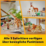 LEGO Creator 3In1 Animal Safari, kreativt set med djurfigurer, 3 byggalternativ: Leksaksgiraff, gasell och lejon, leksaksdjur för flickor och pojkar, naturpresent för barn från 9+ år 31150 Byggset Beuche den LEGO-Store