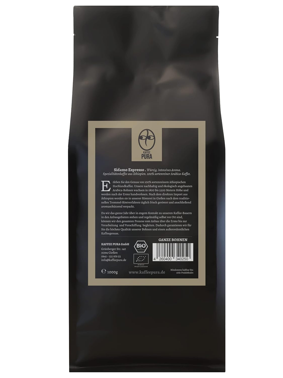 Sidamo-bio Espresso hela bönor 1000g