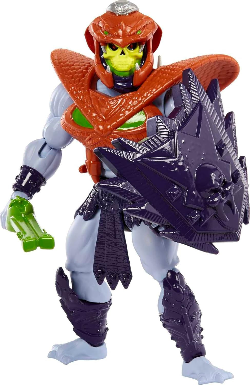 MASTERS of the UNIVERSE Snake Armor Skeletor - 16 rörliga leder, retroförpackning, miniserietidning, för barn 6+ och vuxna samlare, HKM68 Actionfigurer Naty Shop