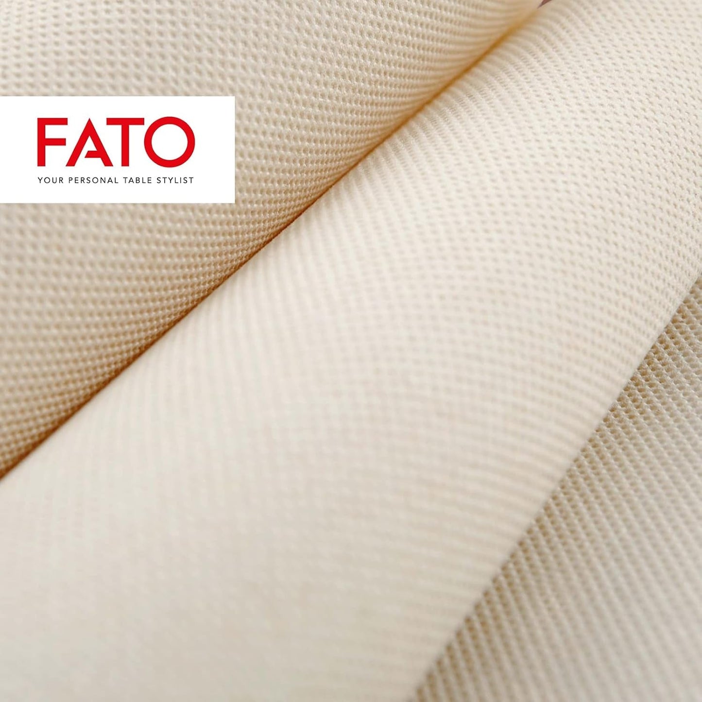 Fato - Naturliga 4-faldiga engångspappersservetter, miljövänliga, 40-pack, storlek 38X38, 2-lagers, 100 % återvunnet papper