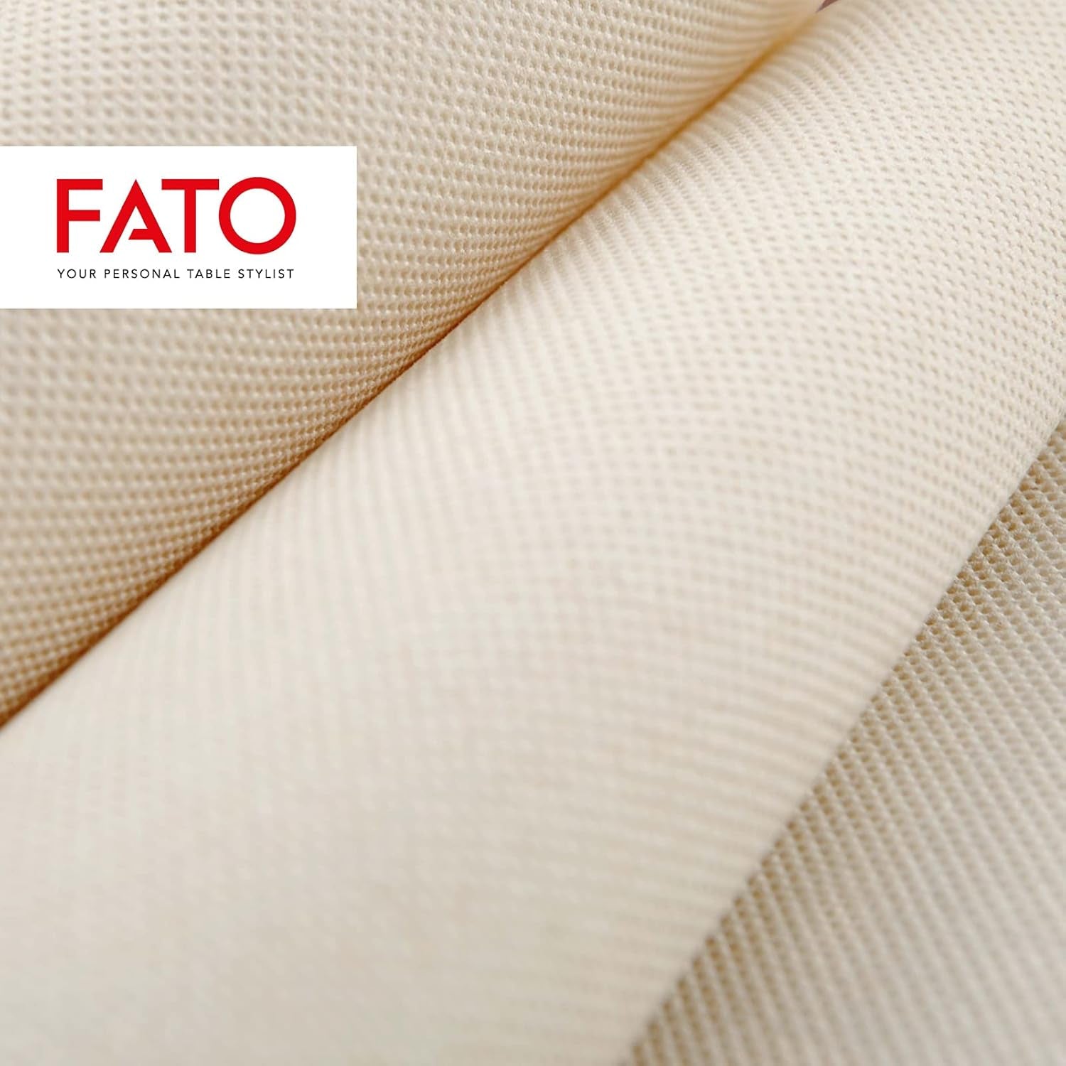 Fato - Naturliga 4-faldiga engångspappersservetter, miljövänliga, 40-pack, storlek 38X38, 2-lagers, 100 % återvunnet papper