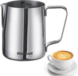 Westmark Brasilia Mjölkkaraff 200 ml - idealisk för kaffegrädde, mjölk, honung och andra kaffe- och tetillsatser, baristatillbehör - rostfritt stål