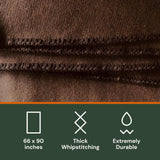 Woolly Mammoth Woolen Co. campingfilt, extra stor, merinoull, Den perfekta utomhusutrustningen för bushcraft, camping, vandring, vandring, överlevnads- eller stugfilt. Brun, 168 X 228 Sängar och filtar Woolly Mammoth Woolen Company