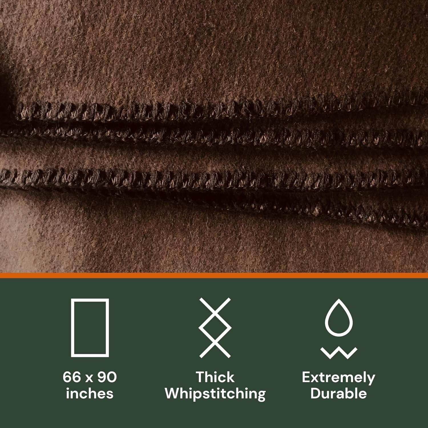 Woolly Mammoth Woolen Co. campingfilt, extra stor, merinoull, Den perfekta utomhusutrustningen för bushcraft, camping, vandring, vandring, överlevnads- eller stugfilt. Brun, 168 X 228 Sängar och filtar Woolly Mammoth Woolen Company