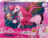 Barbie A Hidden Magic Pegasus - interaktiv leksak med ljus och ljud, 10 tillbehör, regnbågsvingar, för barn från 3 år, HLC41 Naty Shop Dolls
