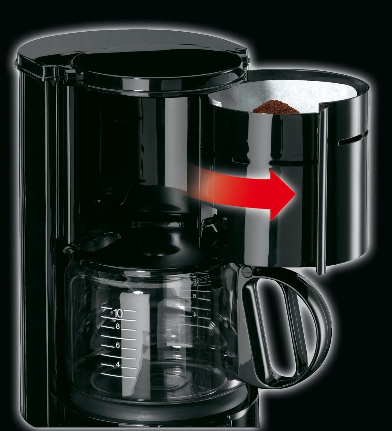 Braun KF 47 BK espressomaskin - Espressomaskin med filter och glaskaraff för klassiskt filterkaffe, aromatiskt kaffe tack vare OptiBrew-systemet, anti-droppsystem, automatisk avstängning, svart