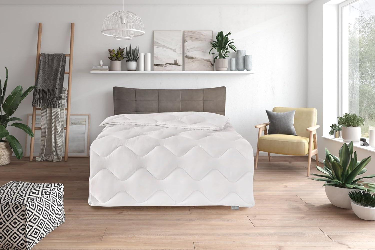 Traumnacht Comfy Cotton Mono Täcken för alla årstider, Ideal Transition Täcken med bomullsblandningsöverdrag, 135 X 200 cm, Tvättbar, Oeko-Tex-certifierad, Tillverkad enligt tysk kvalitetsstandard Täcken och täcken Naty Shop 135 X 200 Medium Täcken för alla årstider